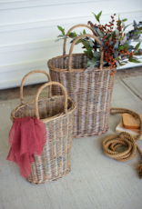 Large Tall Oval Wicker Basket, EACH