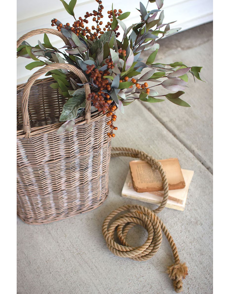 Small Tall Oval Wicker Basket, EACH