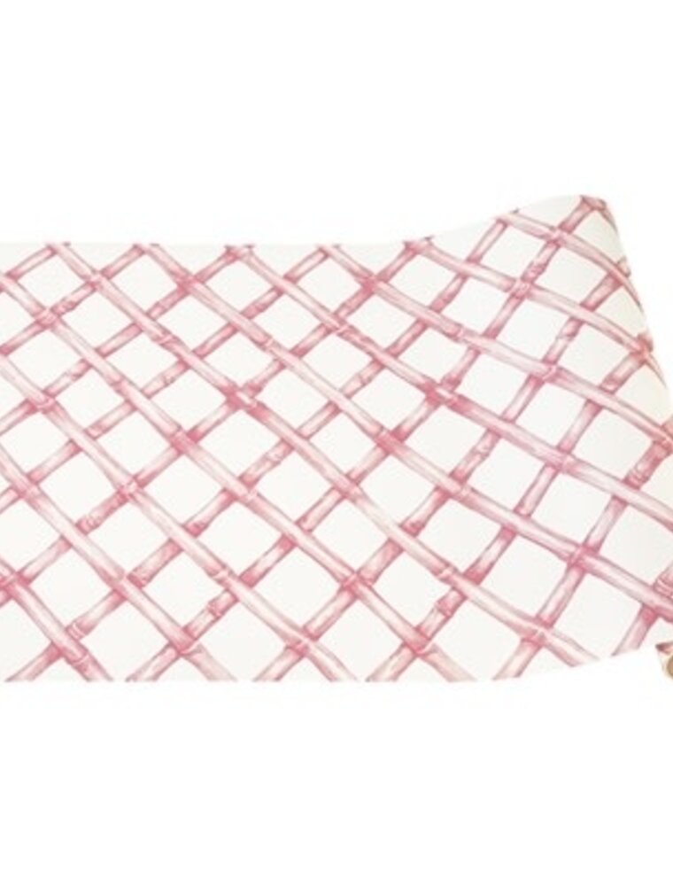 Hester & Cook Pink Lattice Runner - 20" W x 25' L