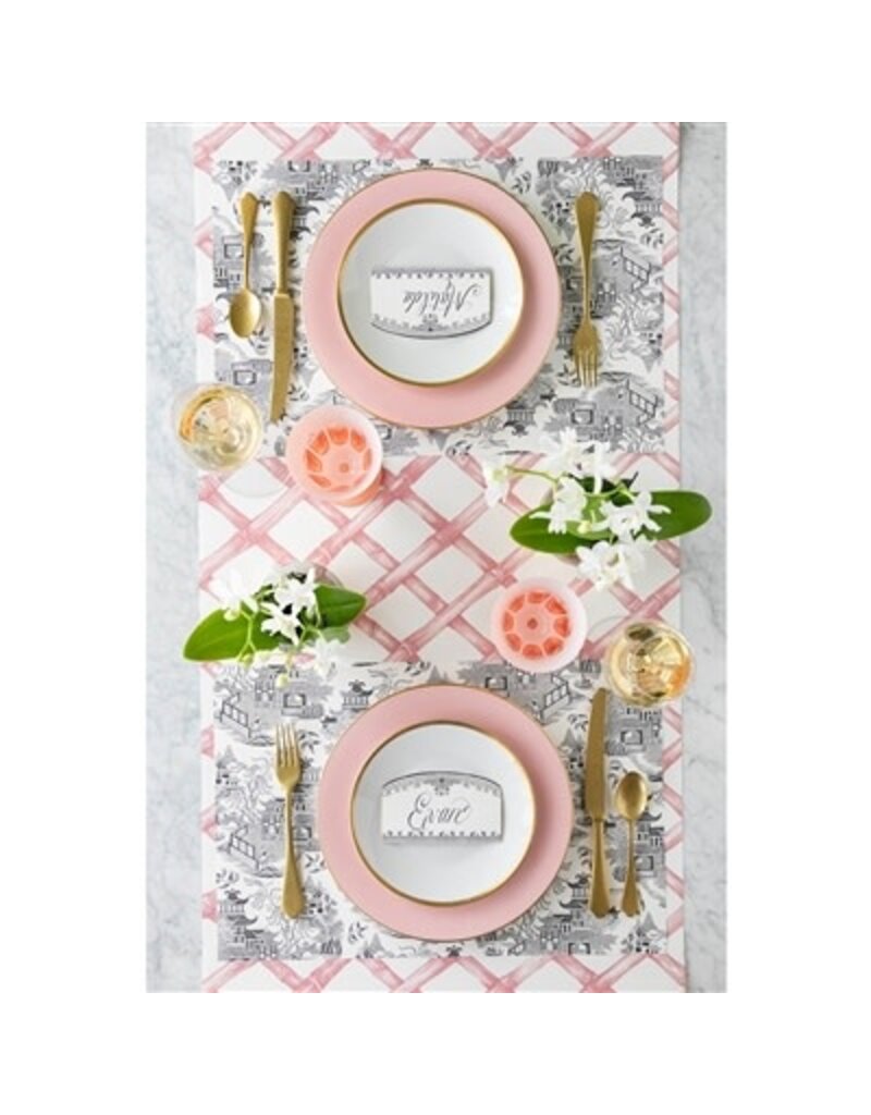 Hester & Cook Pink Lattice Runner - 20" W x 25' L