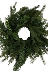 AB Floral 16" Dia Mixed Pine Wreath
