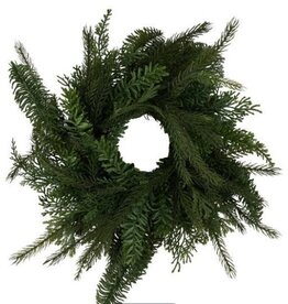 AB Floral 16" Dia Mixed Pine Wreath