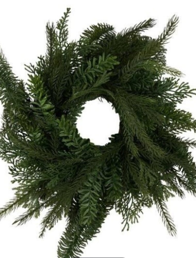 AB Floral 16" Dia Mixed Pine Wreath
