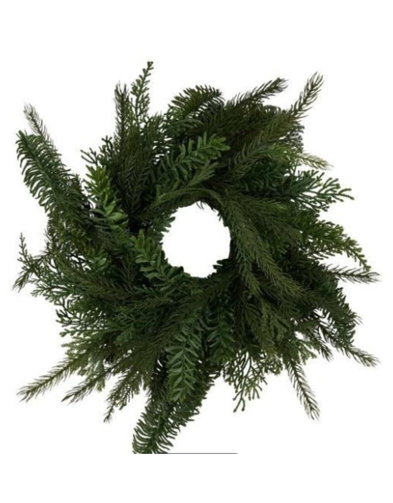 AB Floral 16" Dia Mixed Pine Wreath