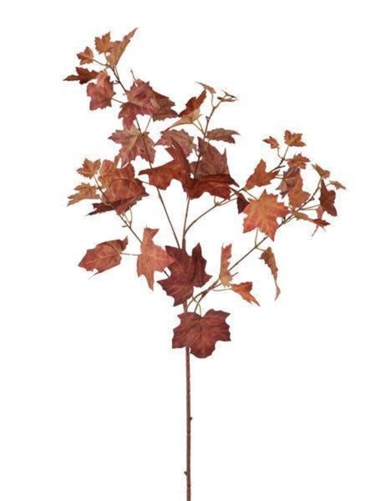 AB Floral 36" Maple Leaf Spray - Rust