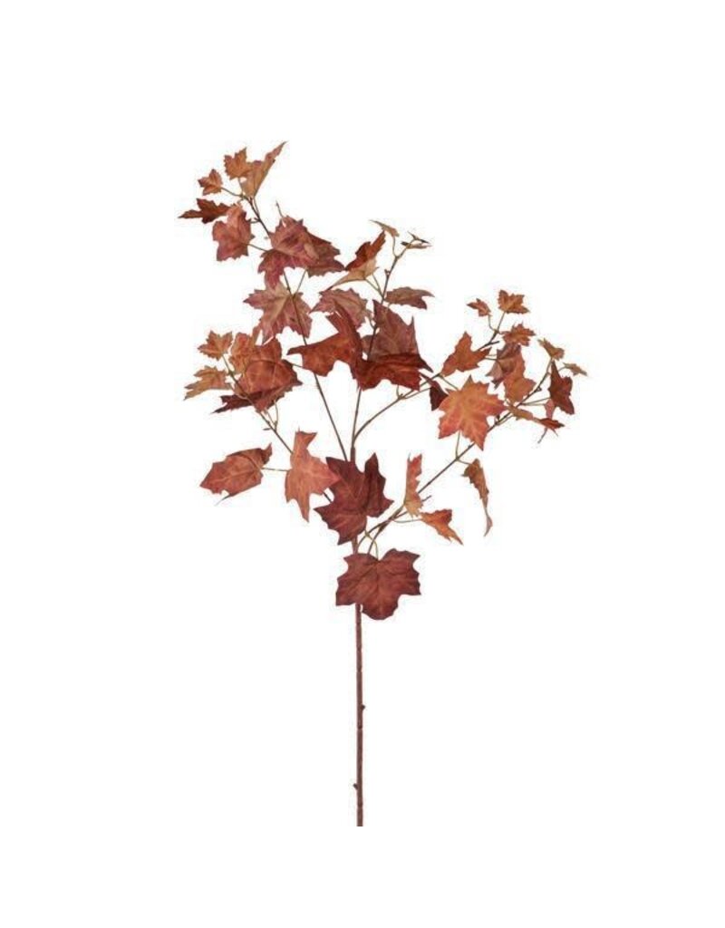AB Floral 36" Maple Leaf Spray - Rust