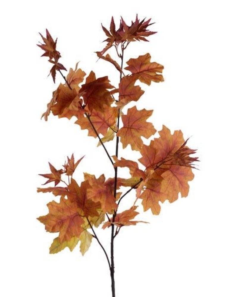 AB Floral 40" Maple Leaf Spray - Yellow