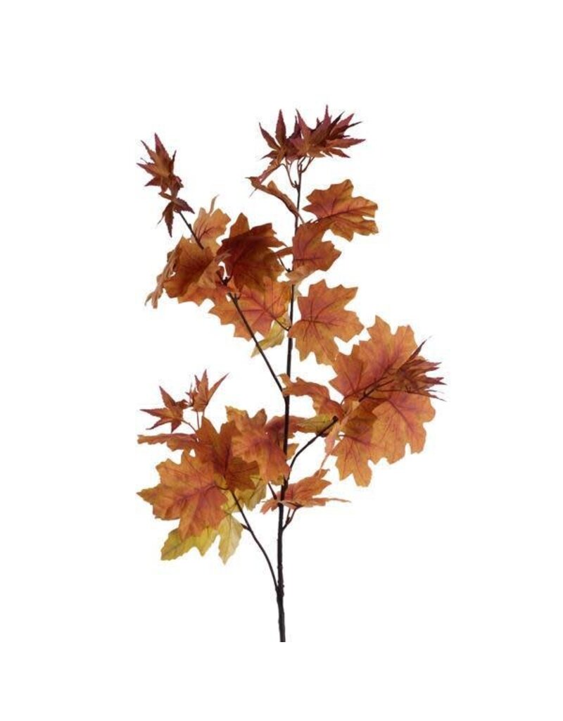 AB Floral 40" Maple Leaf Spray - Yellow