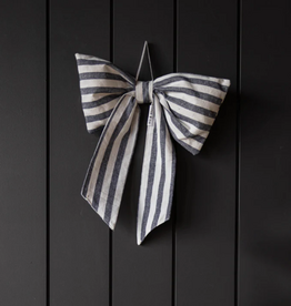 Luxe B Co Large Blue Striped Bow