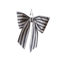 Luxe B Co Medium Blue Striped Bow