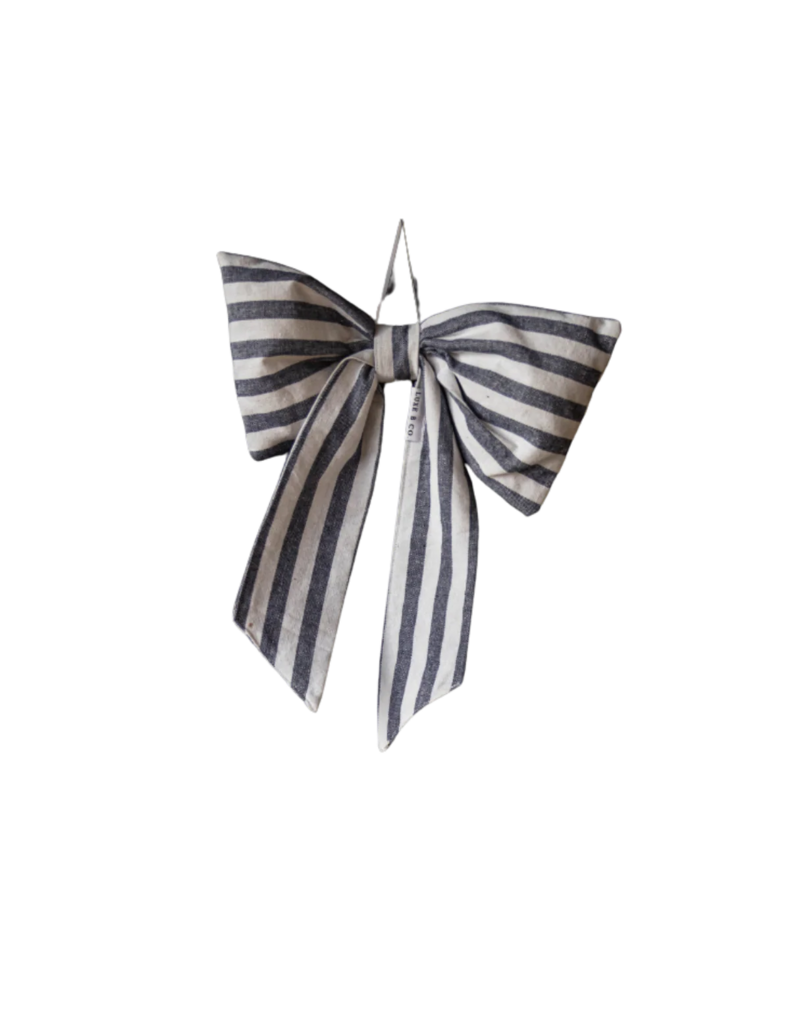 Luxe B Co Medium Blue Striped Bow