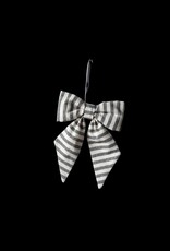 Luxe B Co Medium Charcoal & Gold Striped Bow