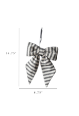 Luxe B Co Medium Charcoal & Gold Striped Bow