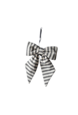 Luxe B Co Medium Charcoal & Gold Striped Bow