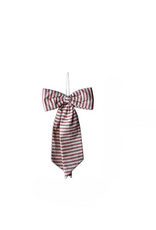 Luxe B Co Medium Striped Cranberry Red Bow