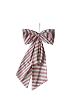 Luxe B Co Large Striped Cranberry Red Bow