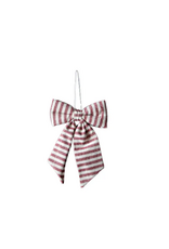 Luxe B Co Small Striped Cranberry Red Bow