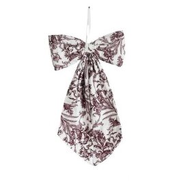 Luxe B Co Medium Burgundy Toile Bow