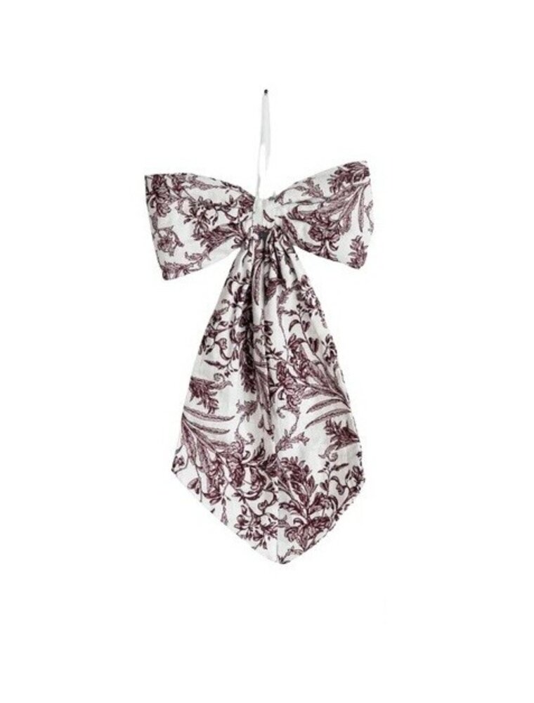 Luxe B Co Medium Burgundy Toile Bow