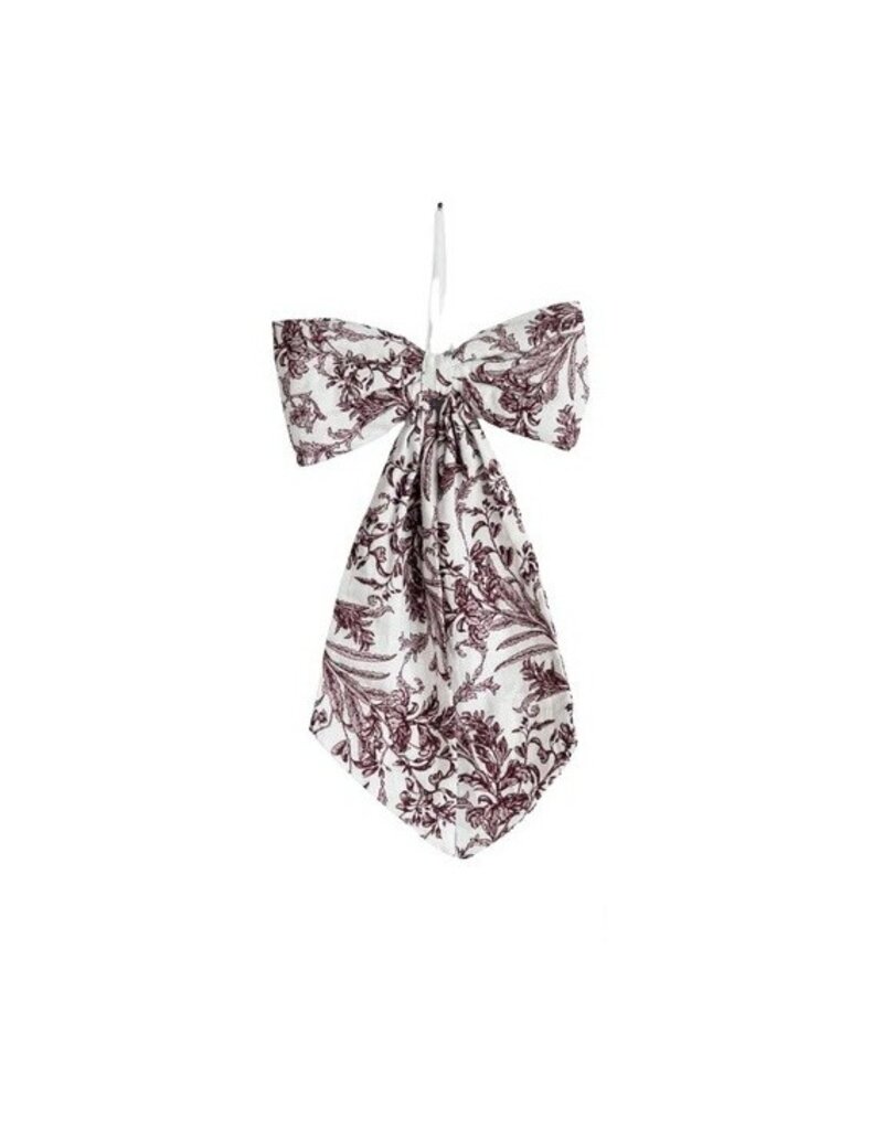 Luxe B Co Medium Burgundy Toile Bow