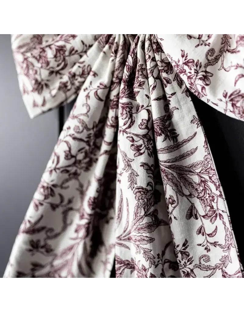 Luxe B Co Medium Burgundy Toile Bow