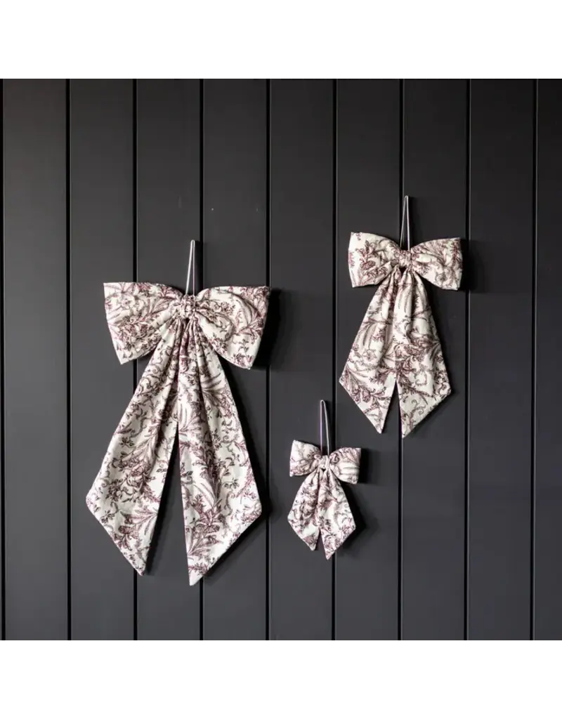 Luxe B Co Medium Burgundy Toile Bow