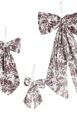 Luxe B Co Large Burgundy Toile Bow