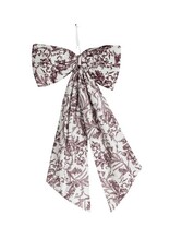 Luxe B Co Large Burgundy Toile Bow