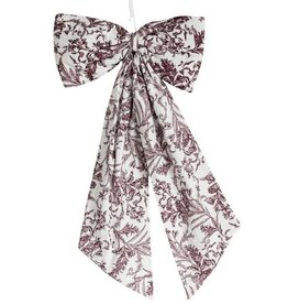 Luxe B Co Large Burgundy Toile Bow