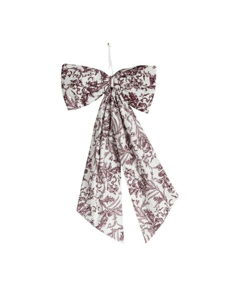 Luxe B Co Large Burgundy Toile Bow