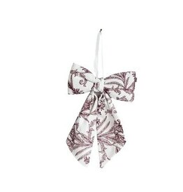 Luxe B Co Small Burgundy Toile Bow