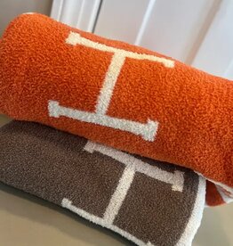 Hermes Orange Hermes Inspired Blanket