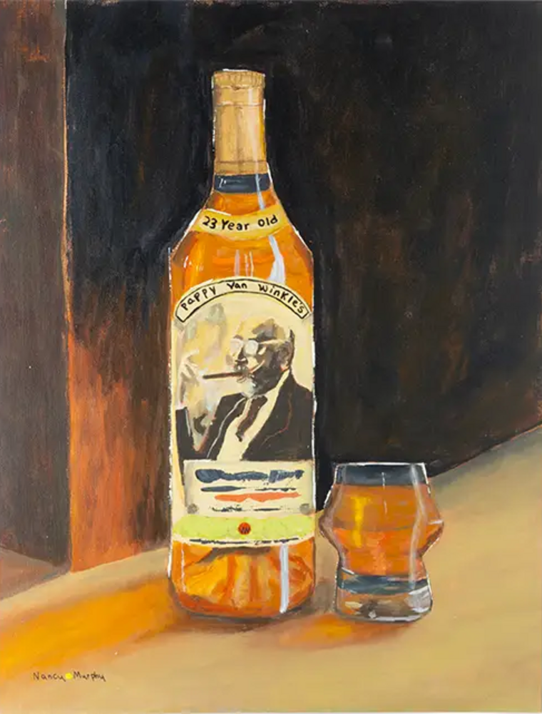 Yellow Dot Pappy Van Winkle Bottle print