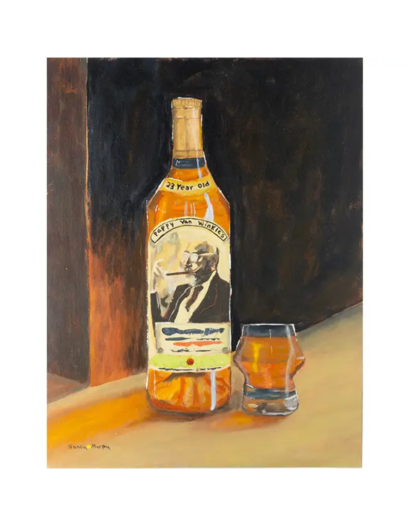 Yellow Dot Pappy Van Winkle Bottle print