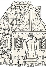 Hester & Cook Gingerbread House Coloring Placemat - 12 Sheets