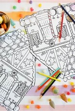 Hester & Cook Gingerbread House Coloring Placemat - 12 Sheets