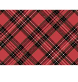 Hester & Cook Red Plaid Placemat - Pad of 18 Sheets