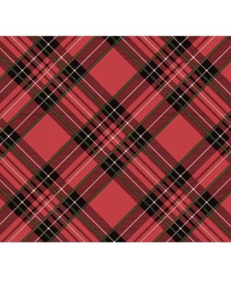 Hester & Cook Red Plaid Placemat - Pad of 18 Sheets