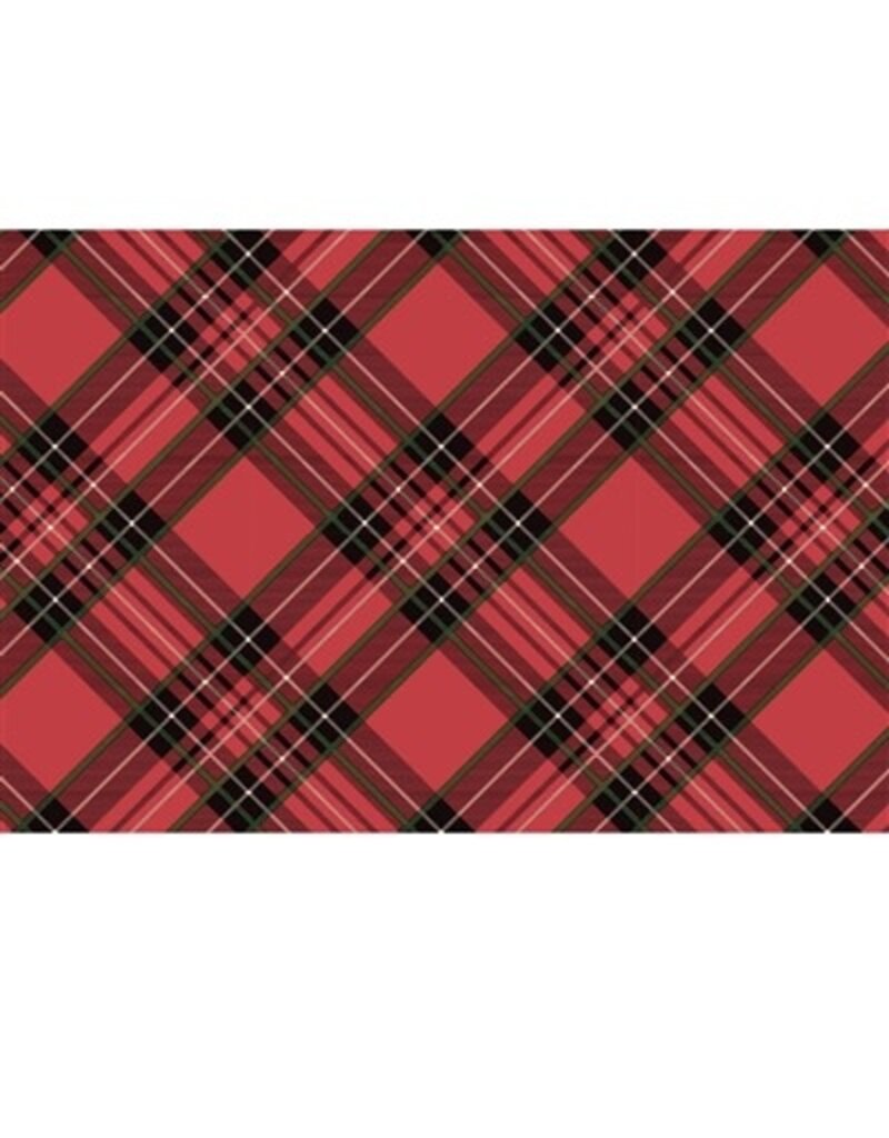 Hester & Cook Red Plaid Placemat - Pad of 18 Sheets
