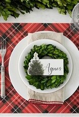 Hester & Cook Red Plaid Placemat - Pad of 18 Sheets