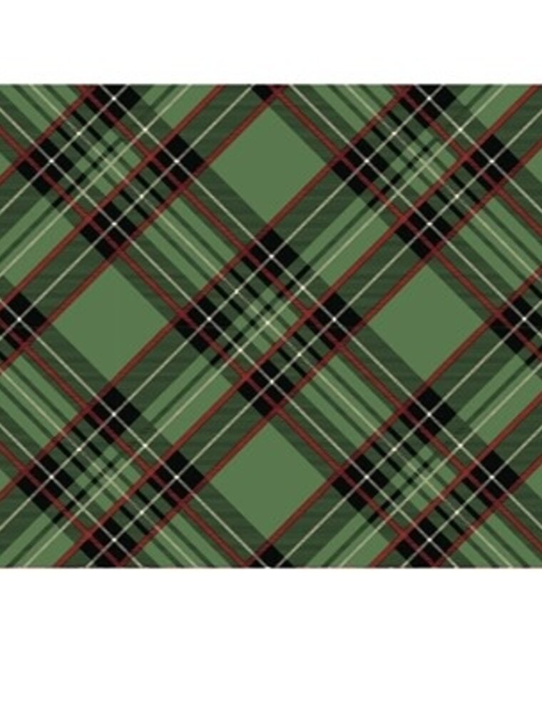 Hester & Cook Green Plaid Placemat - Pad of 18 Sheets