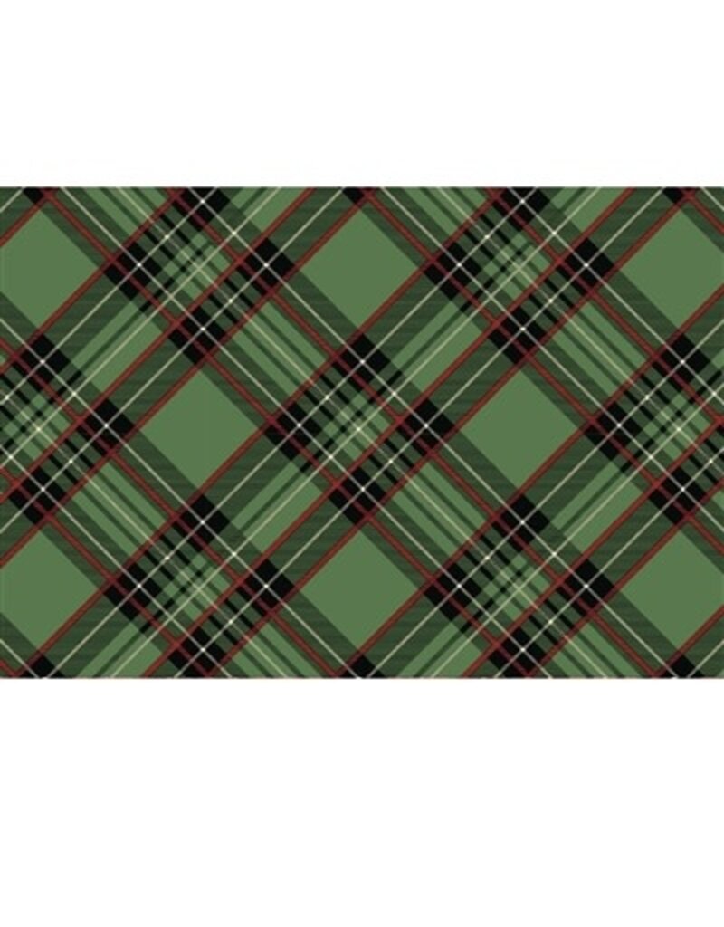 Hester & Cook Green Plaid Placemat - Pad of 18 Sheets