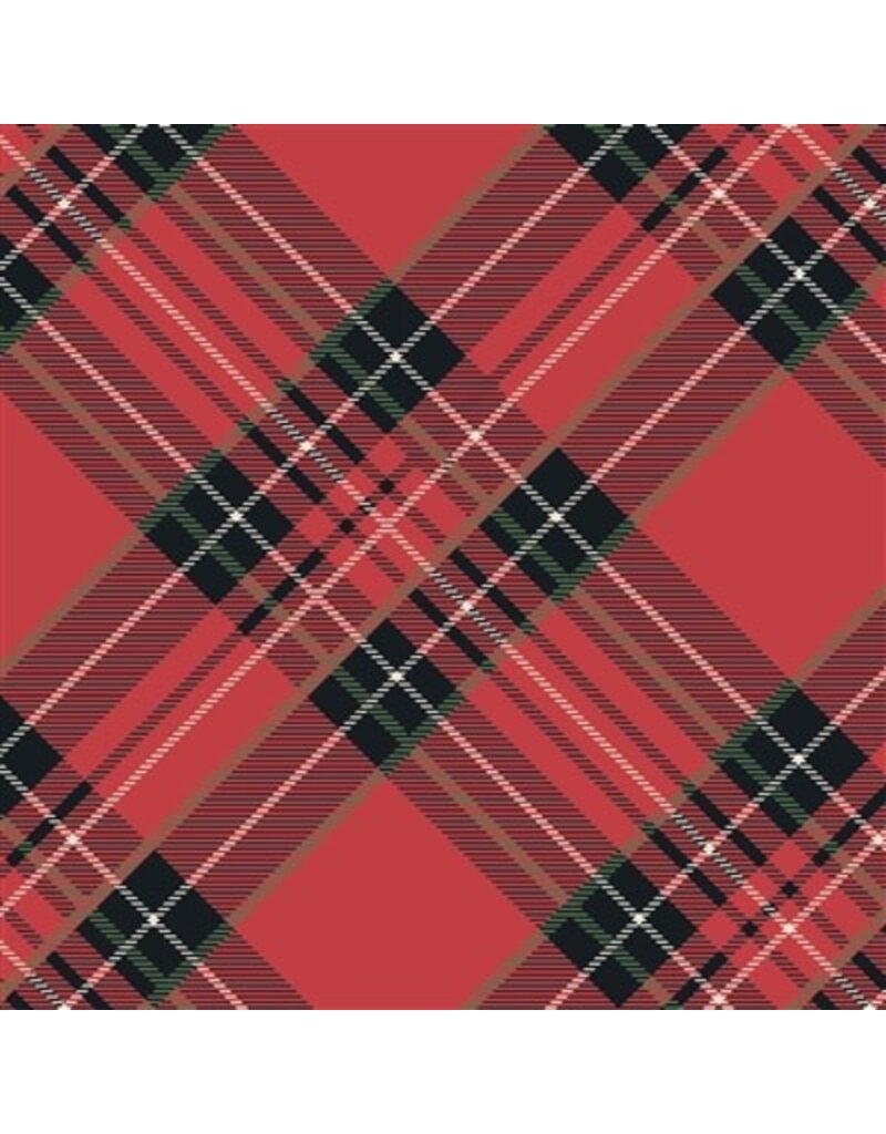 Hester & Cook Red Plaid Cocktail Napkin - Pack of 20