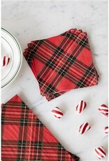 Hester & Cook Red Plaid Cocktail Napkin - Pack of 20
