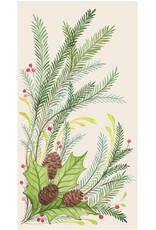 Hester & Cook Christmas Sprigs Guest Napkin - Pack of 16