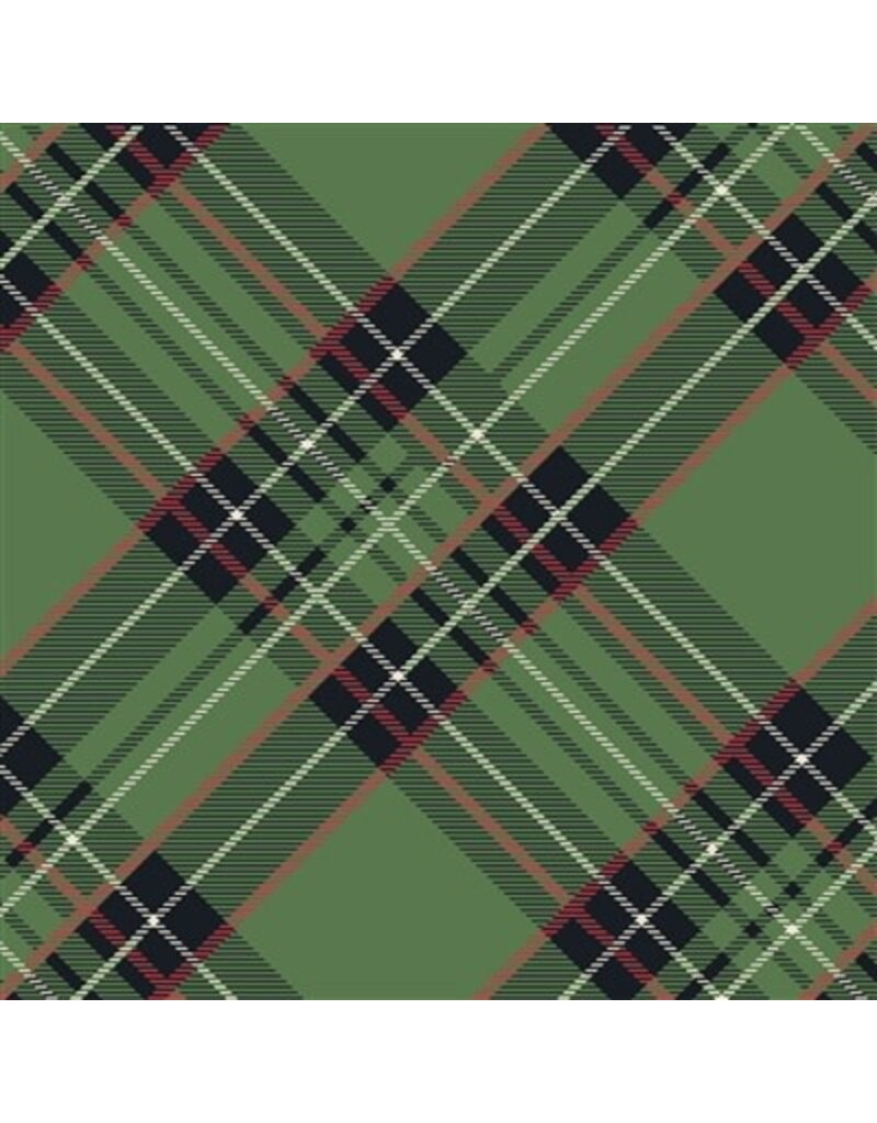 Hester & Cook Green Plaid Cocktail Napkin - Pack of 20