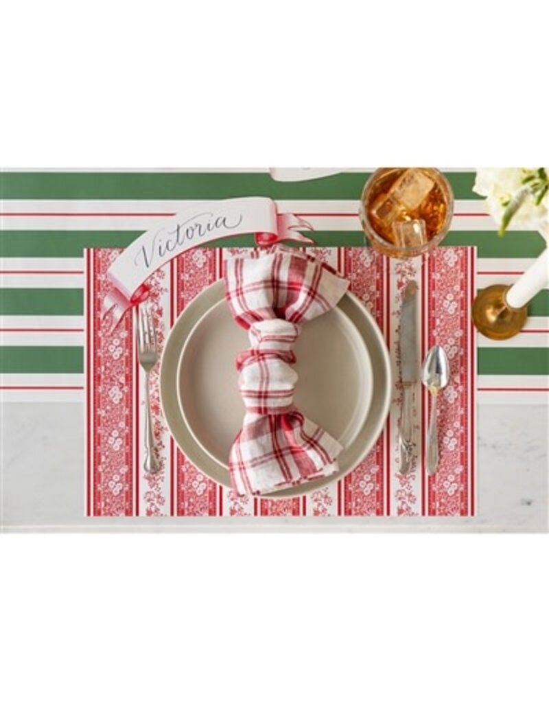 Hester & Cook Classic Red Banner Table Accent - Pack of 12