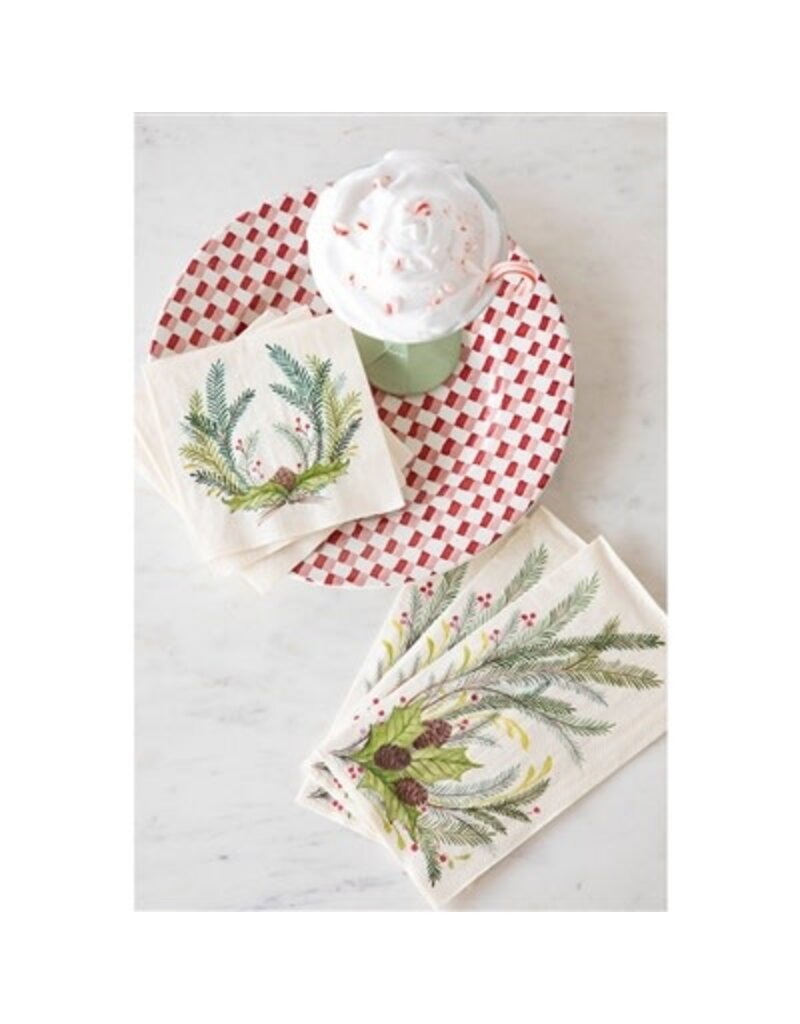 Hester & Cook Christmas Sprigs Guest Napkin - Pack of 16