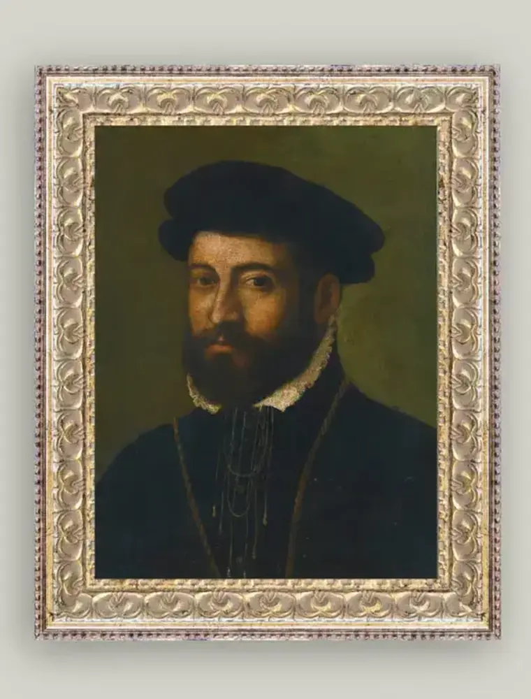 Petal Lane 5 x 7 Portrait of Bearded Man w/Gold Frame