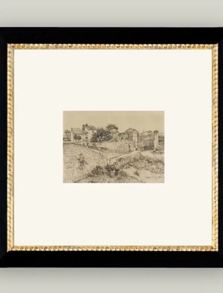 Petal Lane 15 x 15 Tuscan Village w/Gold Frame